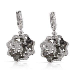 Zydo Diamond Drop Earrings in 18KT White Gold 1.87 ctw